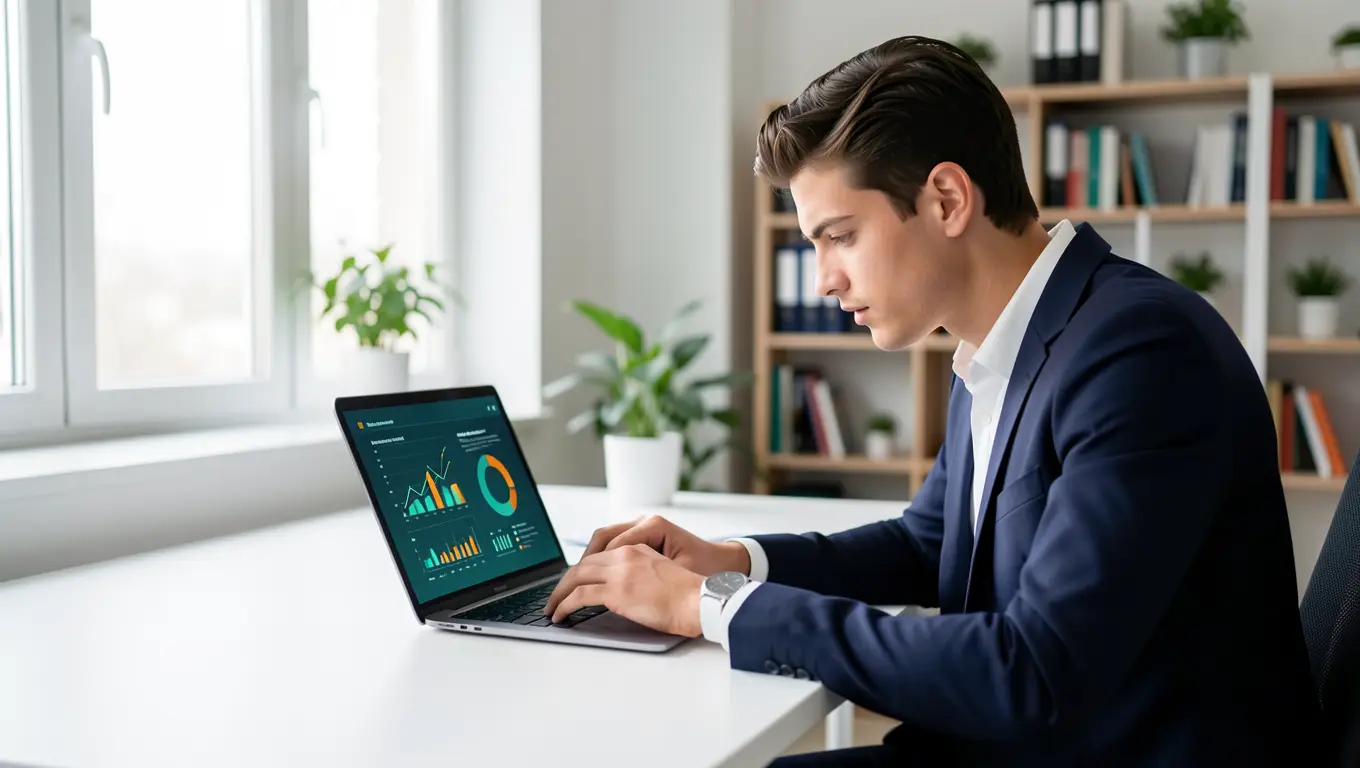 Accounting Professional doing staff training on computer